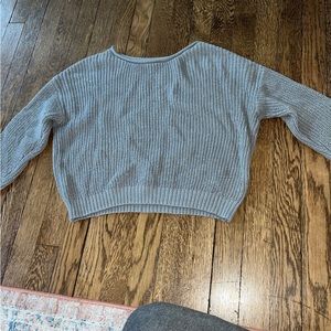 Gray Cropped Sweater